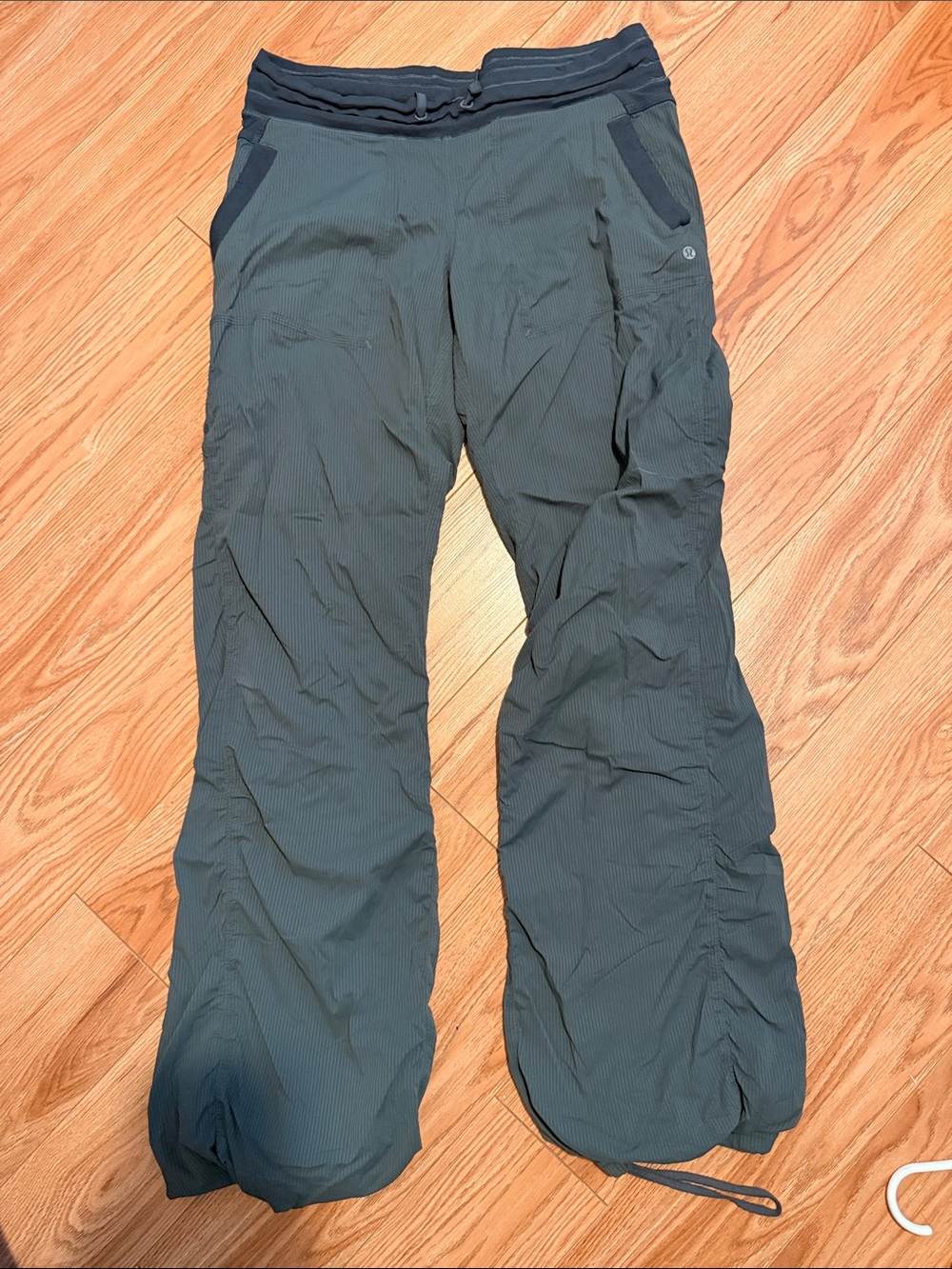 lululemon athletica Grey Track dance pants with Drawstring Hem
